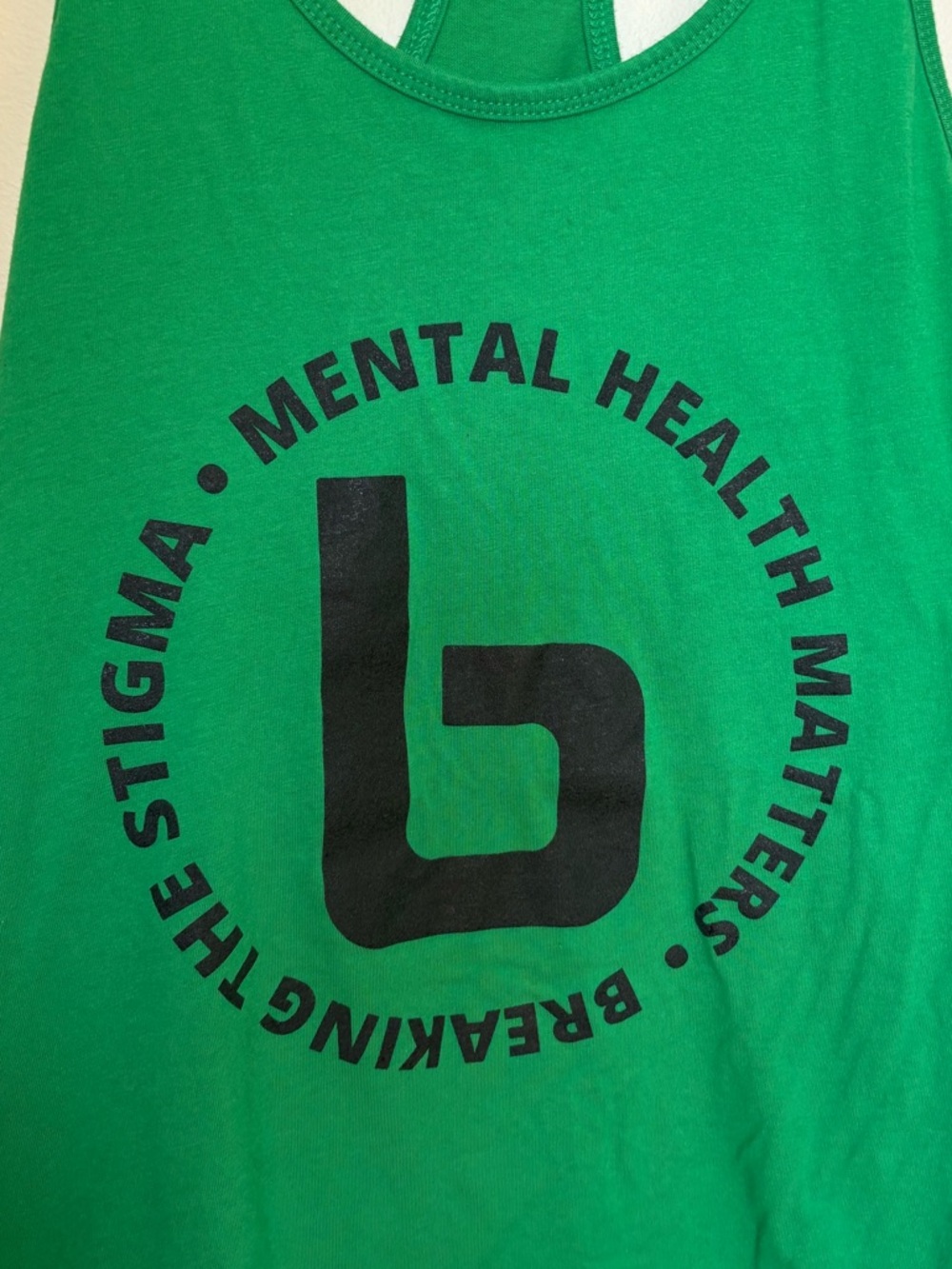 Burn Boot Camp Mental Health Awareness Green Tanktop size Small - Picture 3 of 3
